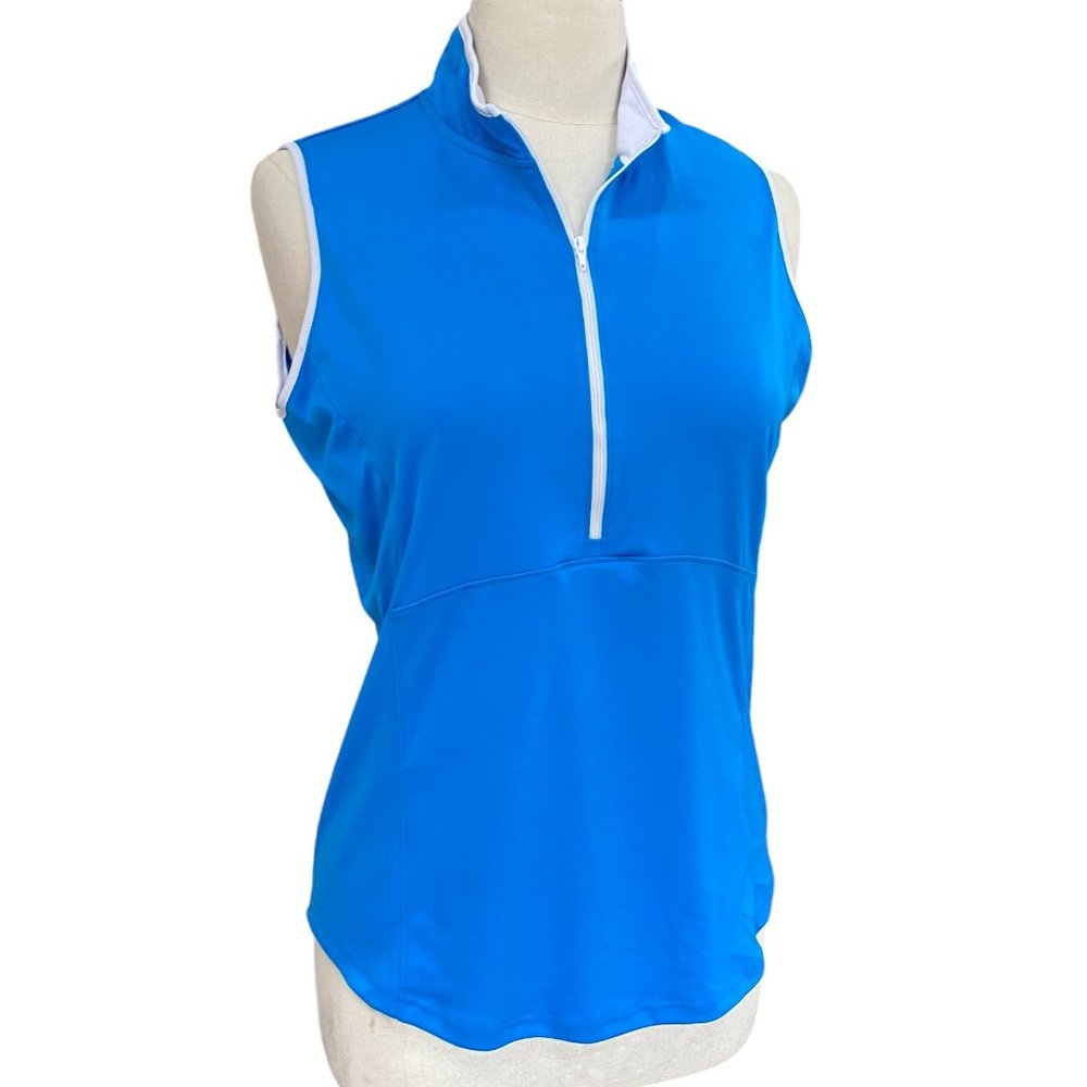 NWOT Womens FootJoy Sleeveless Half-Zip Golf Top Tennis Performance Preppy-M